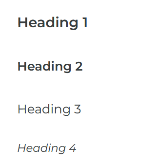 Headings in the Jacobs theme