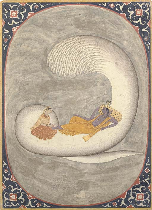Vishnu resting on Ananta-Shesha