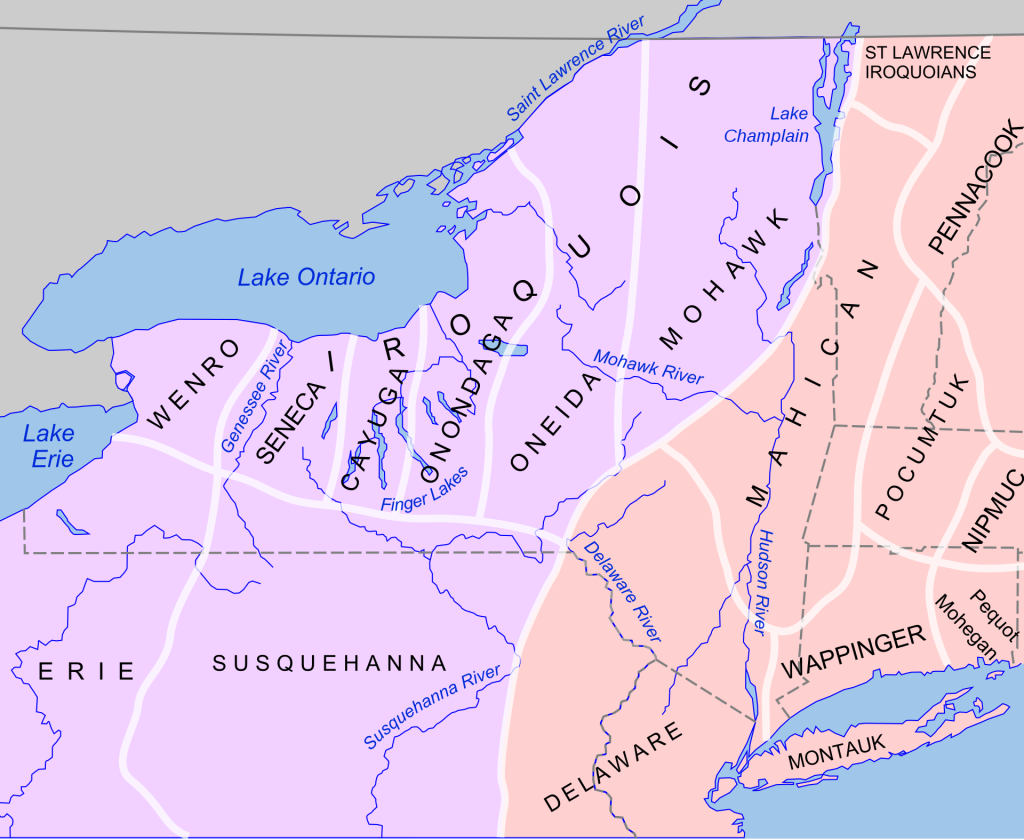 Map of New York and regions