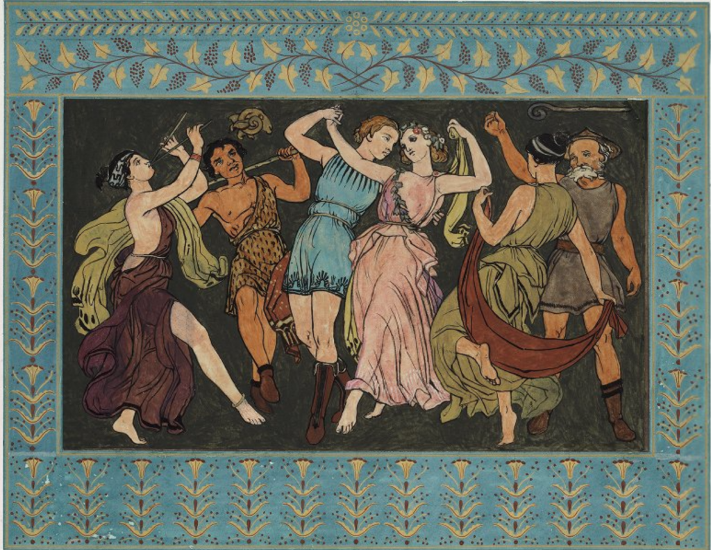 painting for women and men dancing