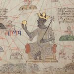 illustration of Mansa Kanku Musa (r. 1312-1337 CE) who ruled the Mali Empire in West Africa.