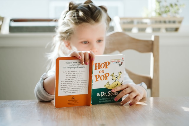 Children “practice” reading with books that have controlled vocabulary. Hop on Pop by Dr. Seuss is an example.