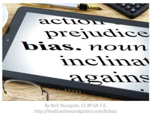 image of the word "bias" defined on an ipad