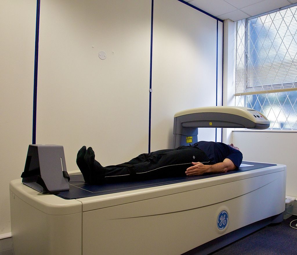 image of a man being scanned by a device