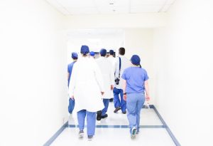 image of doctors and nurses from behind