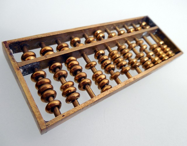 Picture of an brass abacus