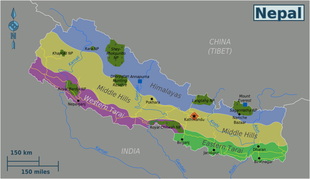 Map of Nepal