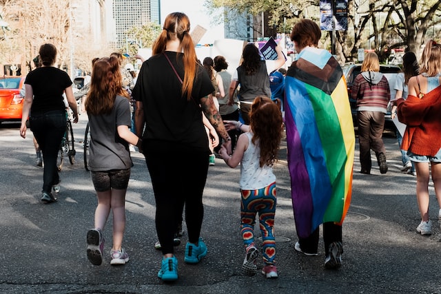 Image of a family at a parade