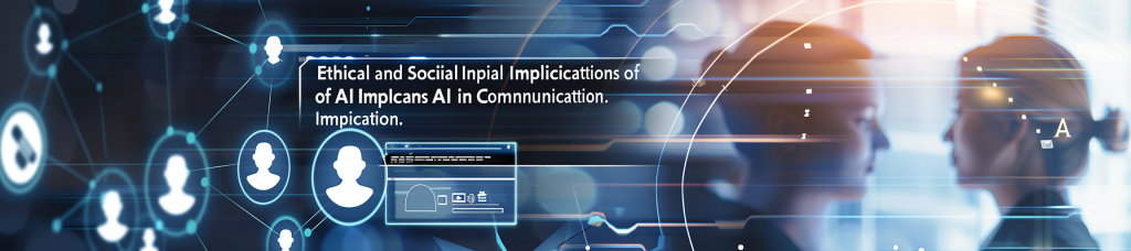 AI-generated image with misspelled text: "Ethical and Sociial Inpial Implicicattions of AI Implcans AI in Comnnunicattion. Inmpication."