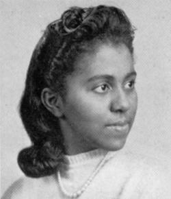 Head shot of deceased chemist Marie Maynard Daly She was an American biochemist and the first Black American woman in the United States to earn a Ph.D. in chemistry (in 1947)